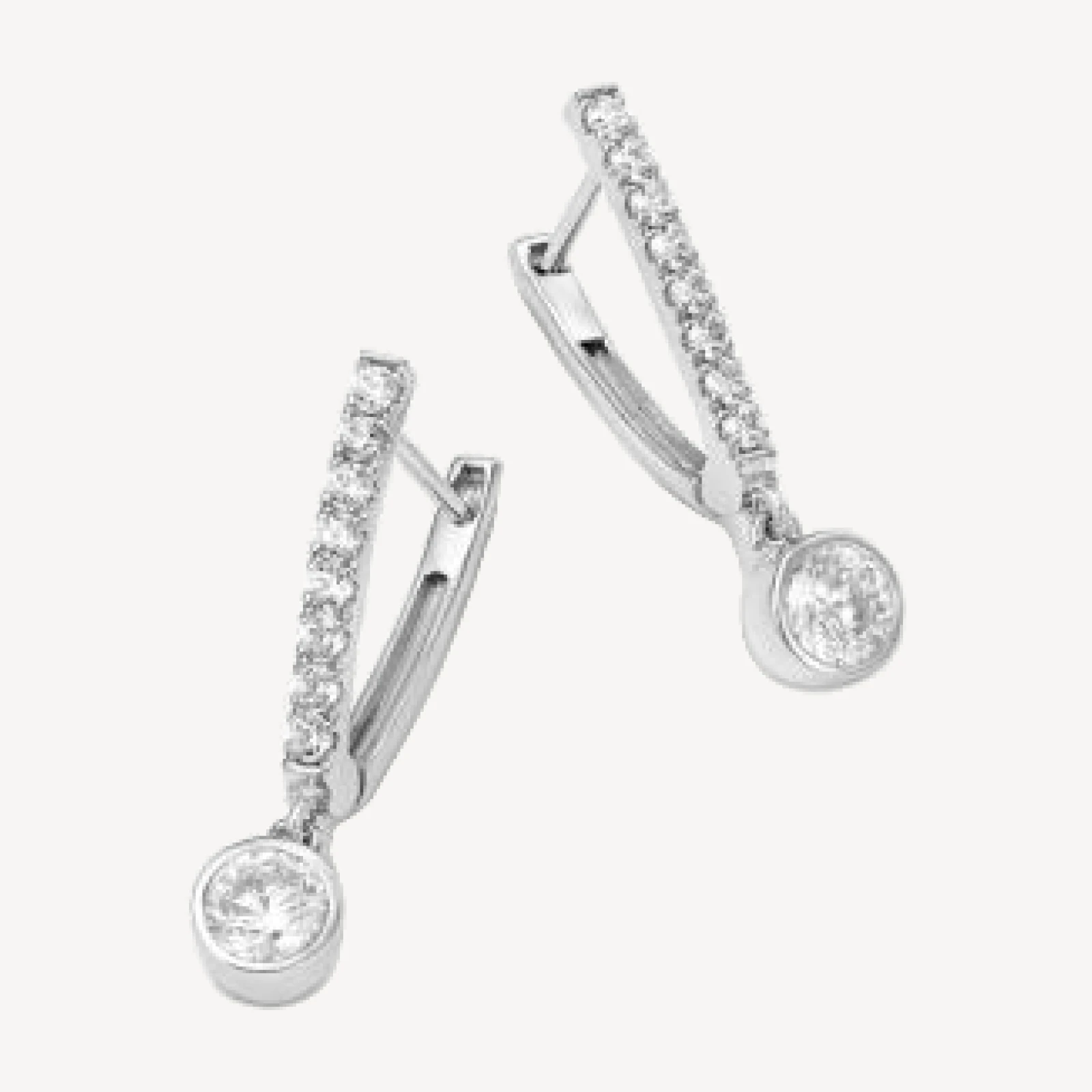 Bloomingdale's Fine Collection Diamond Solitaire Drop Earrings in 14K White Gold, 0.75 tcw