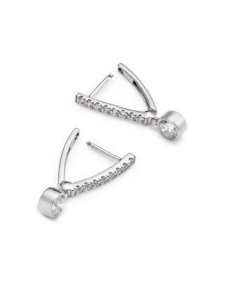 Bloomingdale's Fine Collection Diamond Solitaire Drop Earrings in 14K White Gold, 0.75 tcw
