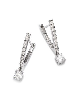 Bloomingdale's Fine Collection Diamond Solitaire Drop Earrings in 14K White Gold, 0.50 tcw