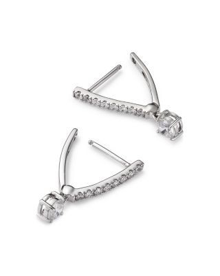 Bloomingdale's Fine Collection Diamond Solitaire Drop Earrings in 14K White Gold, 0.50 tcw
