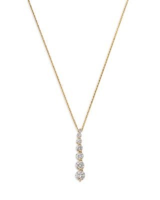 Bloomingdale's Fine Collection Certified Lab Grown Diamond Linear Pendant Necklace in 14K Yellow Gold, 2.0 tcw