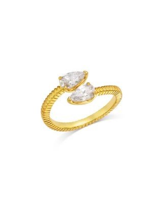 Bloomingdale's Fine Collection Certified Lab Grown Diamond Pear Bypass Ring in 14K Yellow Gold, 1.0 tcw