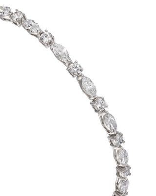Bloomingdale's Fine Collection Certified Lab Grown Diamond Marquis & Round Tennis Bracelet in 14K White Gold, 5.0 tcw