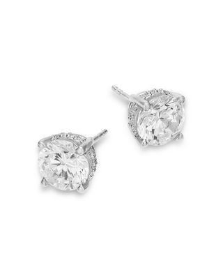 Bloomingdale's Fine Collection Luxe Collection Certified Lab Grown Diamond Hidden Halo Stud Earrings in Platinum White, 3.0 tcw