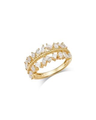 Bloomingdale's Fine Collection Luxe Collection Certified Lab Grown Diamond Mixed Cut Band Ring in 14K Yellow Gold, 1.2 tcw
