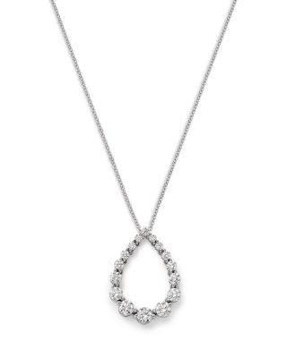Bloomingdale's Fine Collection Luxe Collection Certified Lab Grown Diamond Flexible Pendant Necklace in 14K White Gold, 1.75 tcw