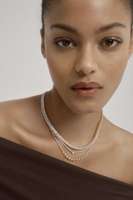 Bloomingdale's Fine Collection Solitaire Station Tennis Necklace in 14K Yellow Gold, 2.33 tcw