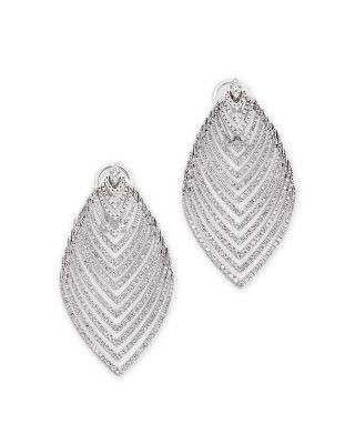 Bloomingdale's Fine Collection Diamond Multirow Statement Drop Earrings in 14K White Gold, 2.50 tcw