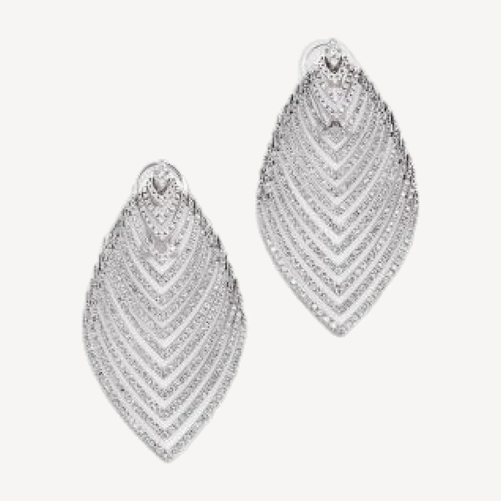 Bloomingdale's Fine Collection Diamond Multirow Statement Drop Earrings in 14K White Gold, 2.50 tcw