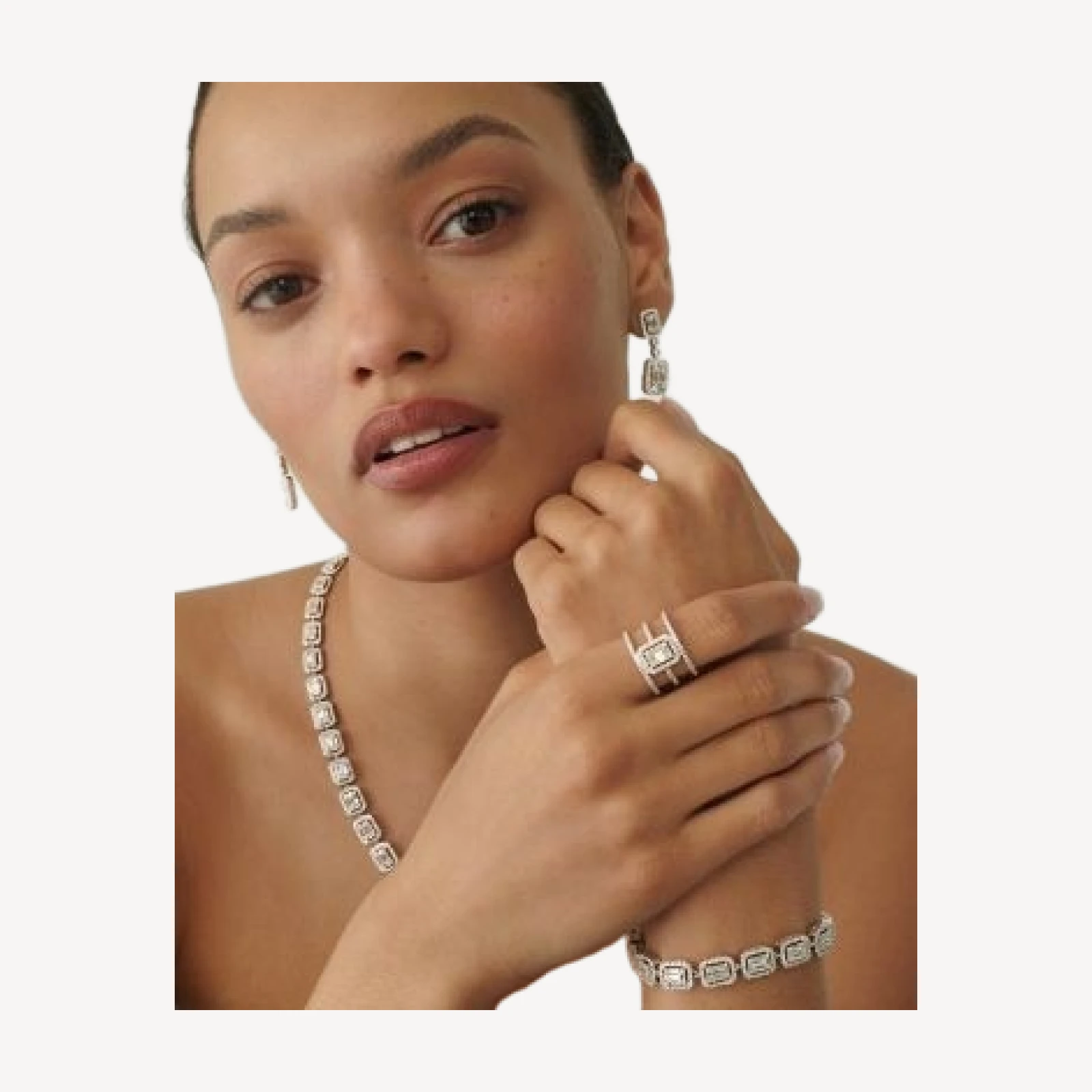 Bloomingdale's Fine Collection Diamond Mosaic Statement Bracelet in 14K White Gold, 4.0 tcw
