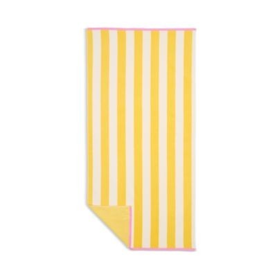 Aqua Yellow Stripe Beach Towel - Exclusive