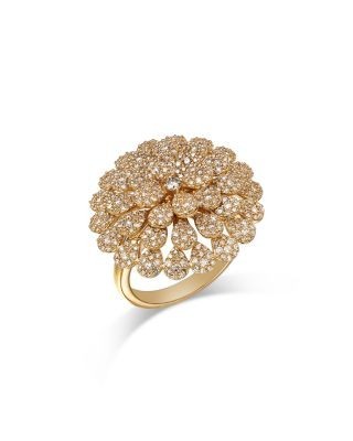 Bloomingdale's Diamond Flower Ring in 14K Yellow Gold, 1.50 tcw