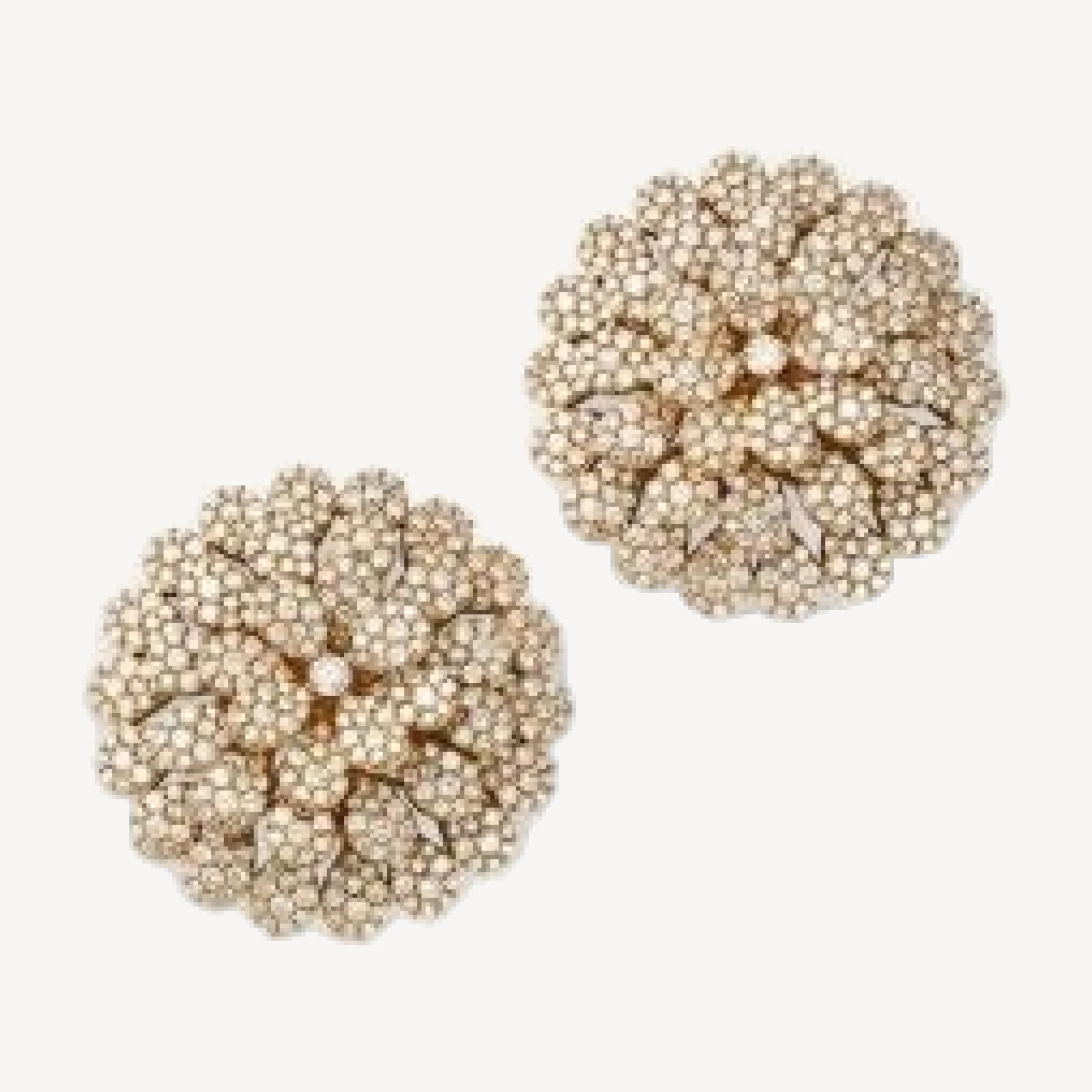 Bloomingdale's Diamond Pave Flower Stud Earrings in 14K Yellow Gold, 3.00 tcw