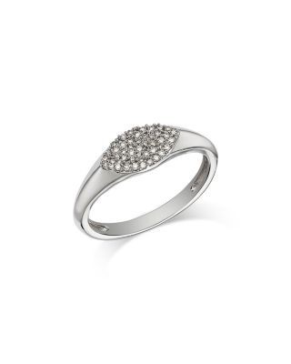 Bloomingdale's Fine Collection Diamond Pave Pinky Ring in 14K White Gold, 0.10 tcw