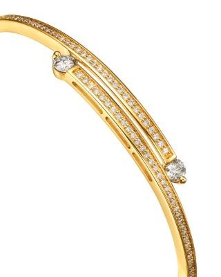 Bloomingdale's Fine Collection Diamond Bypass Bangle Bracelet in 14K Yellow Gold, 1.0 tcw
