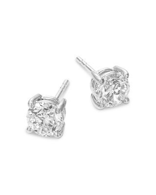 Bloomingdale's Fine Collection Diamond Certified Solitaire Studs in 14K White Gold, 2.0 tcw