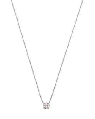 Bloomingdale's Fine Collection Diamond Certified Solitaire Pendant Necklace in 14K White Gold, 0.40 tcw