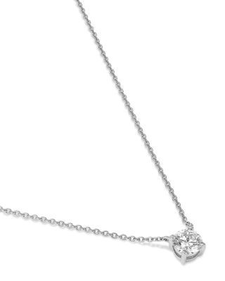 Bloomingdale's Fine Collection Diamond Certified Solitaire Pendant Necklace in 14K White Gold, 0.40 tcw