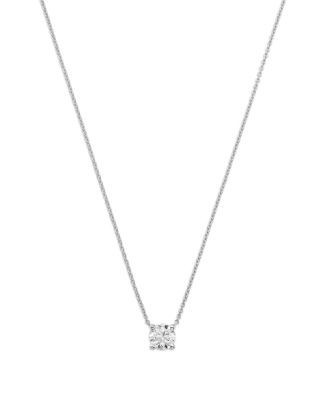 Bloomingdale's Fine Collection Diamond Certified Solitaire Pendant Necklace in 14K White Gold, 0.70 tcw