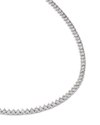Bloomingdale's Fine Collection Diamond Tennis Necklace in 14K White Gold, 10.0 tcw