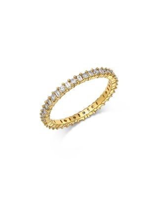 Bloomingdale's Fine Collection Diamond Round & Baguette Eternity Band in 14K Yellow Gold, 0.60 tcw