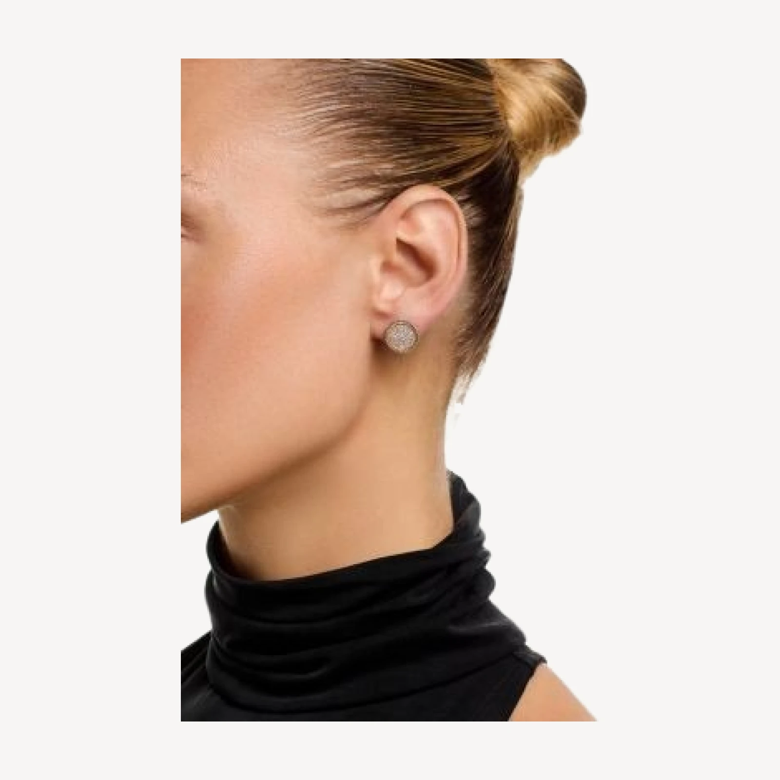 Bloomingdale's Fine Collection Diamond Pave Disc Studs with 14K Yellow Gold Bead Setting, 0.50 tcw