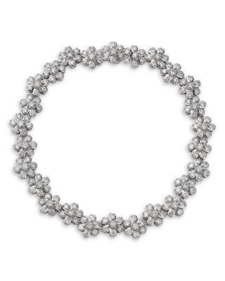 Bloomingdale's Fine Collection Diamond Flower Cluster Link Bracelet in 14K White Gold, 4.0 tcw