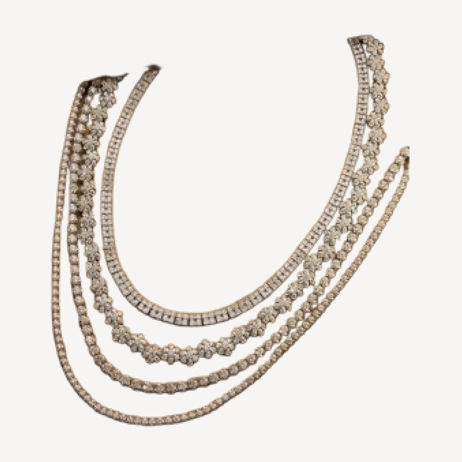 Bloomingdale's Fine Collection Diamond Tennis Necklace in 14K White Gold, 8.0 tcw