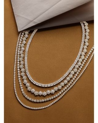 Bloomingdale's Fine Collection Diamond Tennis Necklace in 14K White Gold, 3.0 tcw