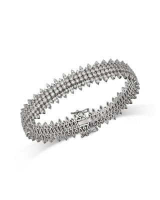 Bloomingdale's Fine Collection Luxe Collection Diamond Statement Bracelet in 14K White Gold, 10.0 tcw