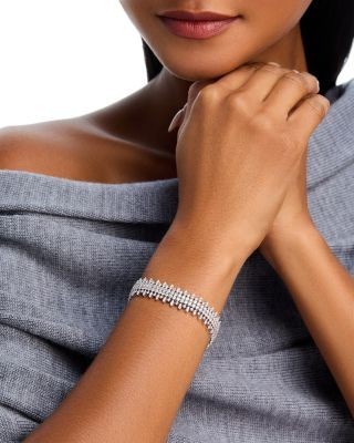 Bloomingdale's Fine Collection Luxe Collection Diamond Statement Bracelet in 14K White Gold, 10.0 tcw