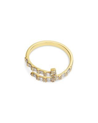 Bloomingdale's Fine Collection Diamond Round & Baguette Bypass Ring in 14K Yellow Gold, 0.50 tcw