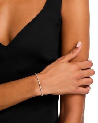 Bloomingdale's Fine Collection Diamond Crown Set Tennis Bracelet in 14K Gold, 1.50 tcw