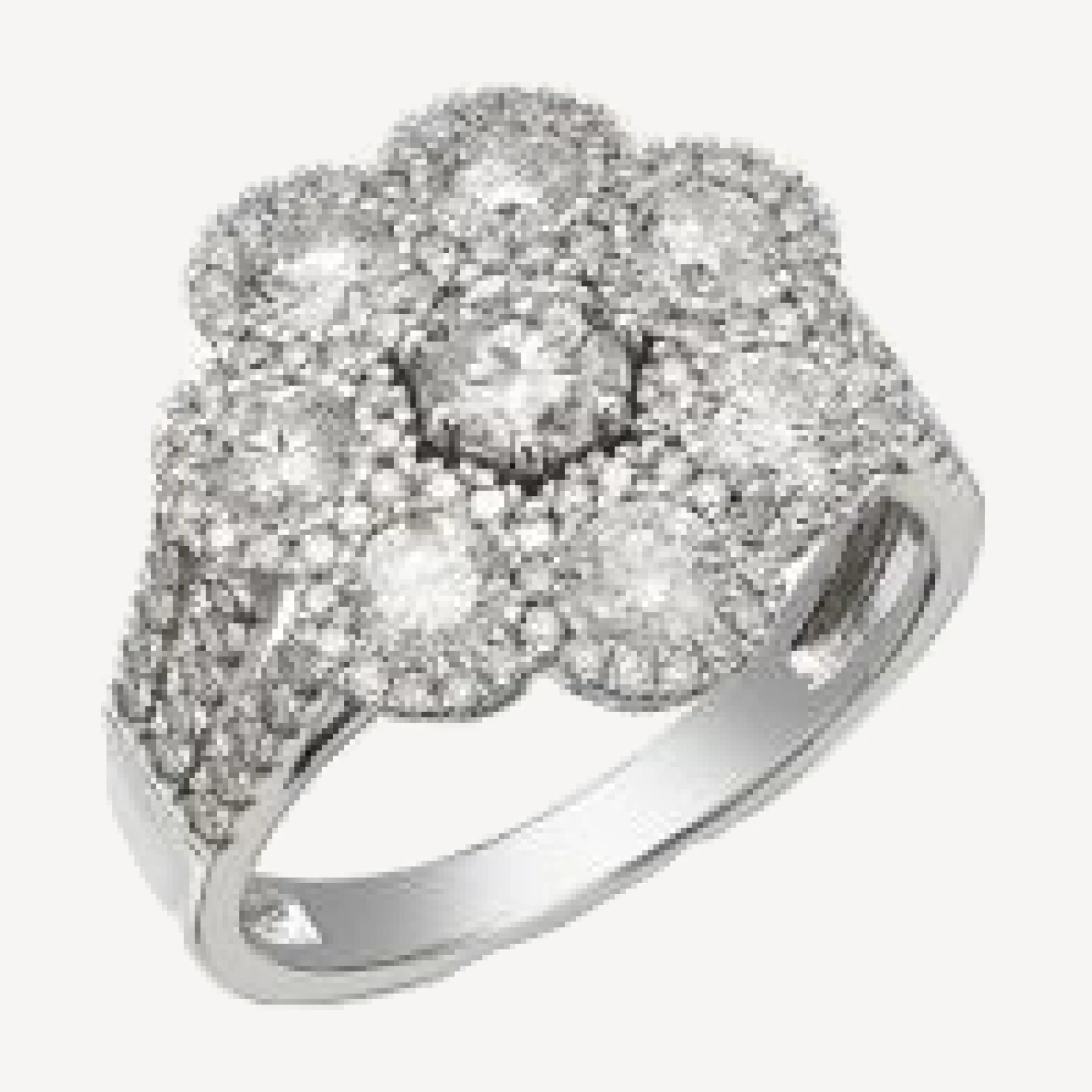 Bloomingdale's Fine Collection Diamond Cluster Flower Ring in 14K White Gold, 2.0 tcw
