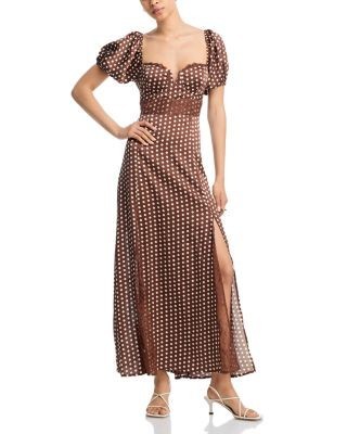 Aqua Polka Dot Lace Trim Dress - Exclusive