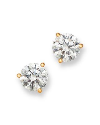 Bloomingdale's Fine Collection Certified Lab Grown Diamond Stud Earrings in 14K White Gold or 14K Yellow Gold, 3.0 tcw