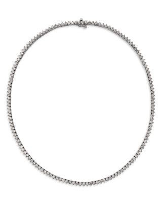 Bloomingdale's Fine Collection Certified Lab Grown Diamond Collar Necklace in 14K White Gold, 10.0 tcw