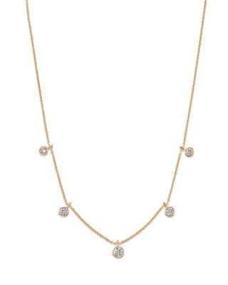 Bloomingdale's Fine Collection Luxe Collection Certified Lab Grown Diamond Dangle Station Necklace in 14K Yellow Gold, 2.0 tcw