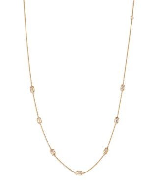 Bloomingdale's Fine Collection Luxe Collection Certified Lab Grown Diamond Emerald Cut Diamond by the Yard Collar Necklace in 14K Yellow Gold, 2.2 tcw
