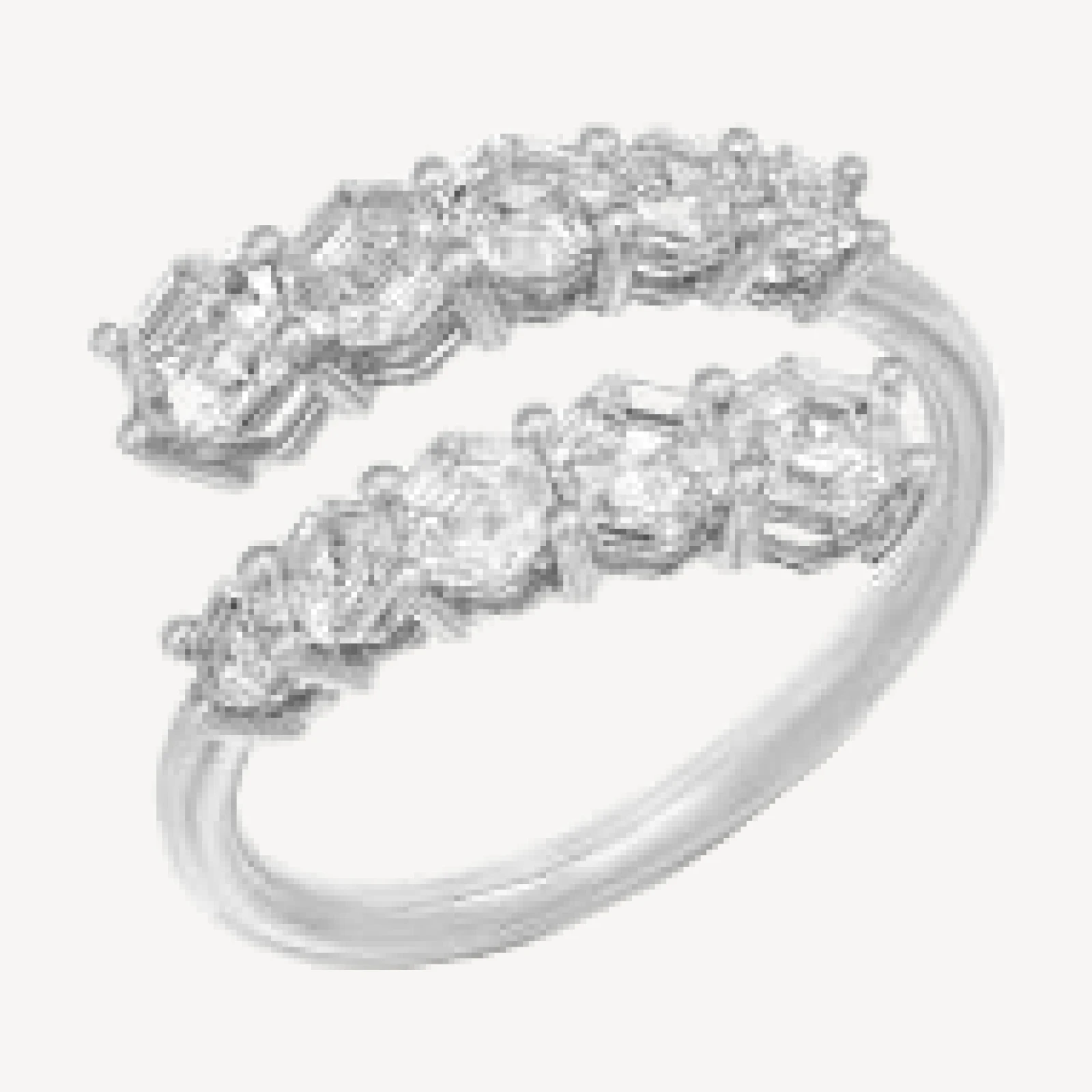 Bloomingdale's Fine Collection Luxe Collection Certified Lab Grown Diamond Hexagon Wrap Ring in 14K White Gold, 2.0 tcw