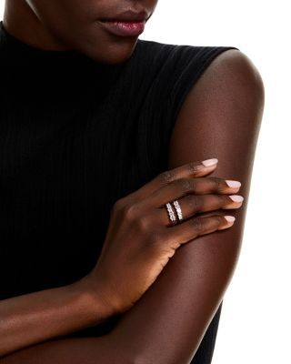 Bloomingdale's Fine Collection Luxe Collection Certified Lab Grown Diamond Hexagon Wrap Ring in 14K White Gold, 2.0 tcw
