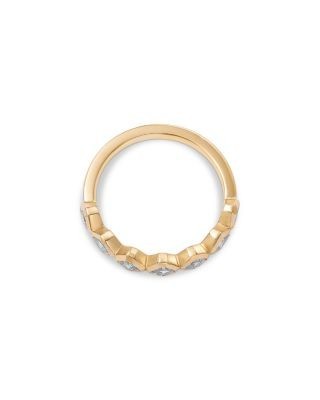 Bloomingdale's Fine Collection Luxe Collection Certified Lab Grown Diamond Assher Cut Band in 14K Yellow Gold, 1.0 tcw