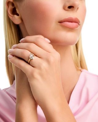 Bloomingdale's Fine Collection Luxe Collection Certified Lab Grown Diamond Bezel Pear Ring in 14K Yellow Gold, 2.0 tcw