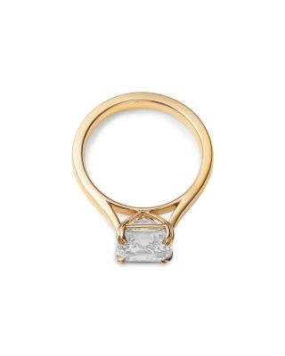 Bloomingdale's Fine Collection Luxe Collection Certified Lab Grown Diamond Asscher Engagement Ring in 14K Yellow Gold, 3.0 tcw