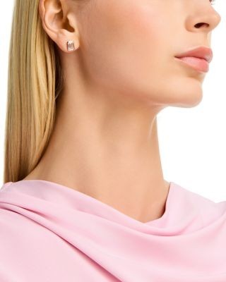 Bloomingdale's Fine Collection Luxe Collection Certified Lab Grown Diamond Emerald Bezel Stud Earrings in 14K Yellow Gold, 3.2 tcw
