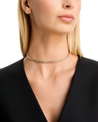 Bloomingdale's Fine Collection Luxe Collection Certified Lab Grown Diamond Emerald Bezel Choker in 14K Yellow Gold, 8.9 tcw