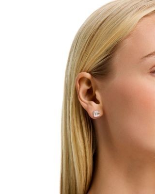 Bloomingdale's Fine Collection Luxe Collection Certified Lab Grown Diamond Asscher Cut Stud Earrings in 14K White Gold, 4.0 tcw