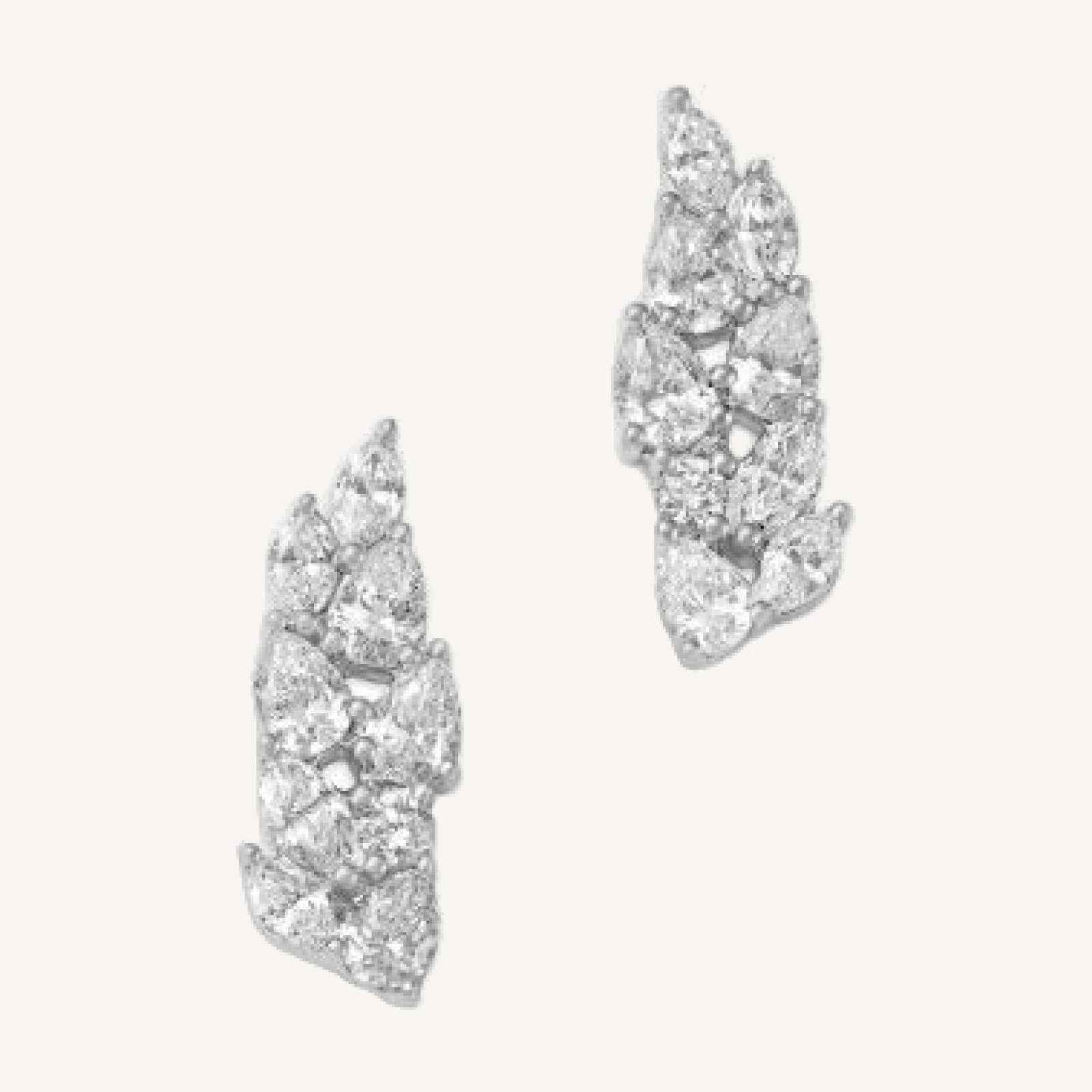 Bloomingdale's Fine Collection Luxe Collection Certified Lab Grown Diamond Mixed Cut Ear Climbers in 14K White Gold, 1.33 tcw