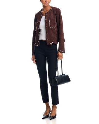 Aqua Faux Suede Jacket - Exclusive