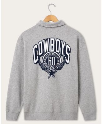 Junk Food Clothing Unisex Dallas Cowboys Flocked Quarter Zip Sweatshirt, photo 2